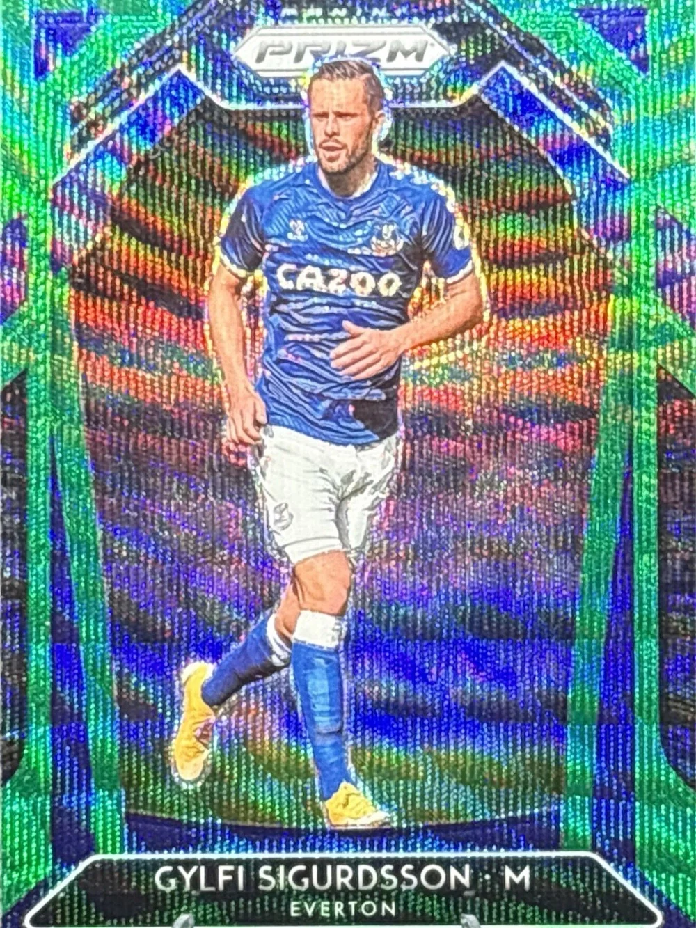 Panini Prizm Gylfi Sigurdsson Soccer Card Green Parallel Prizm
